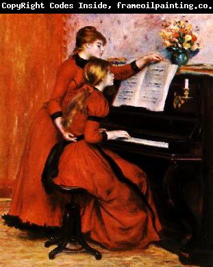 Pierre Renoir Two Young Girls at the Piano